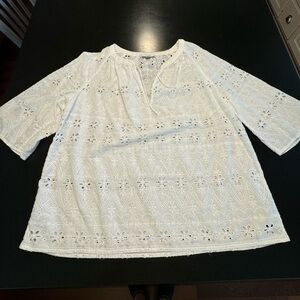 J. Jill white eyelet top, Large